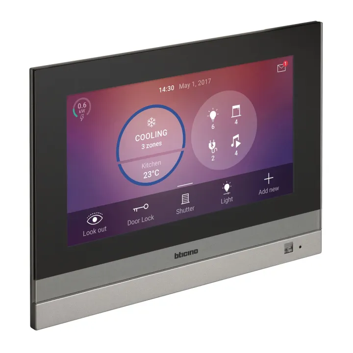 Ecran 7Pouces Hometouch Portier Ou Gestion Myhome_Up - Alu