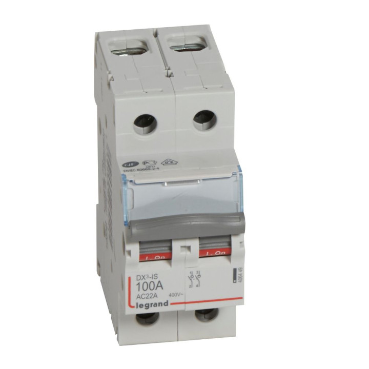 Interrupteur-Sectionneur Dx³-Is 2P 400V~ - 100A - 2 Modules