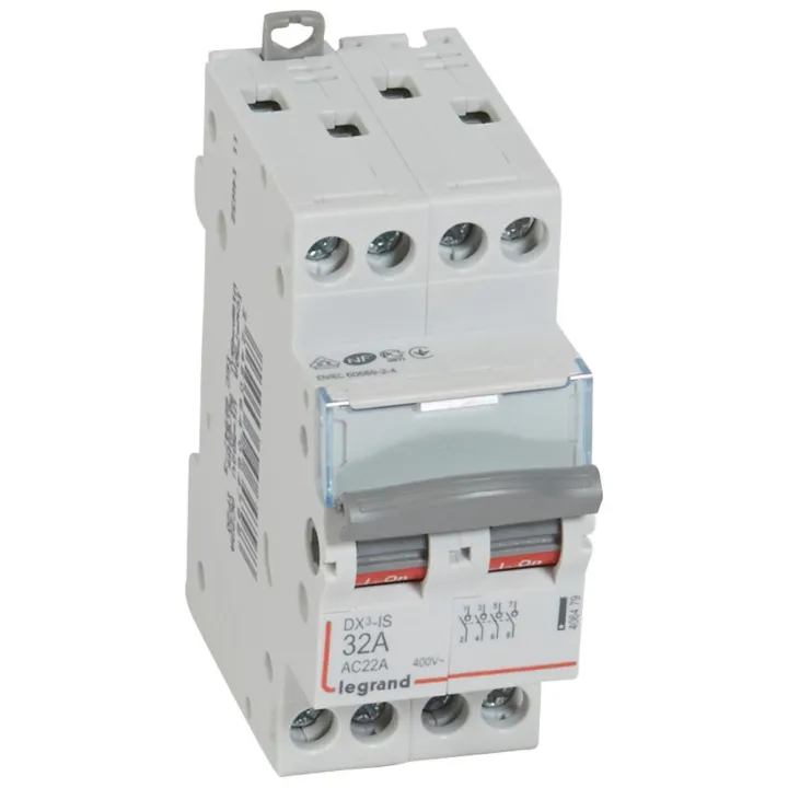 Interrupteur-Sectionneur Dx³-Is 4P 400V~ - 32A - 2 Modules