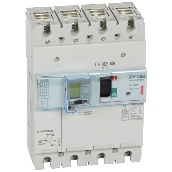 Disjoncteur De Branchement Version Enedis Dpx³250Ab Différentiel 130A 4P