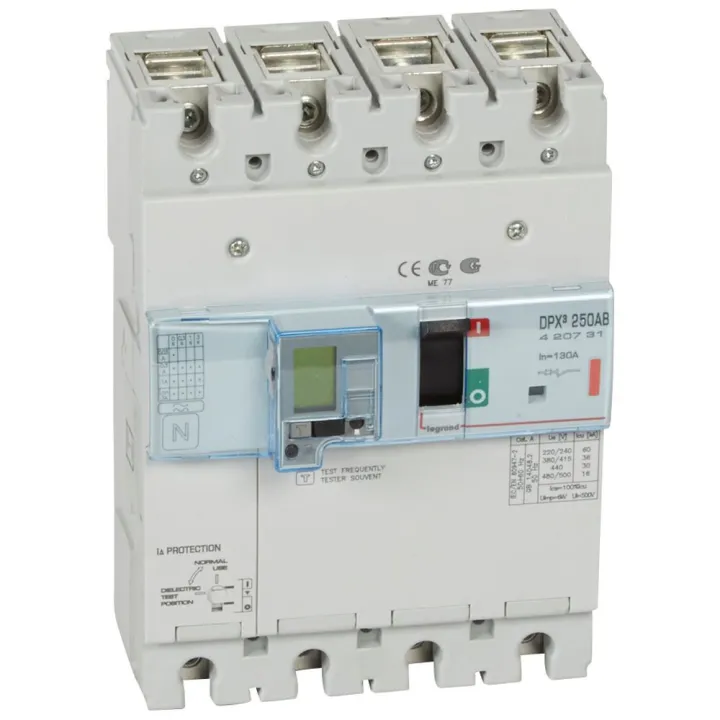Disjoncteur De Branchement Version Enedis Dpx³250Ab Différentiel 130A 4P