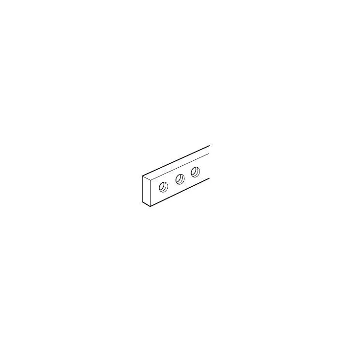 Barre Cuivre À Trous Taraudés 12X4Mm - 160A Admissibles - Longueur 990Mm