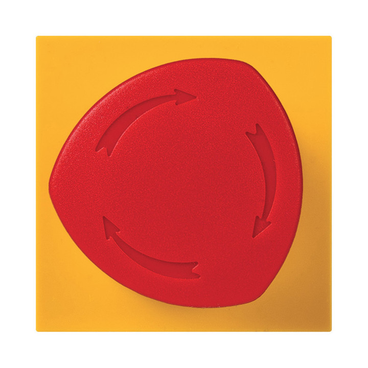 Poussoir Coup De Poing D'Arrêt D'Urgence Mosaic -1/4 De Tour -2 Mod -Rouge/Jaune