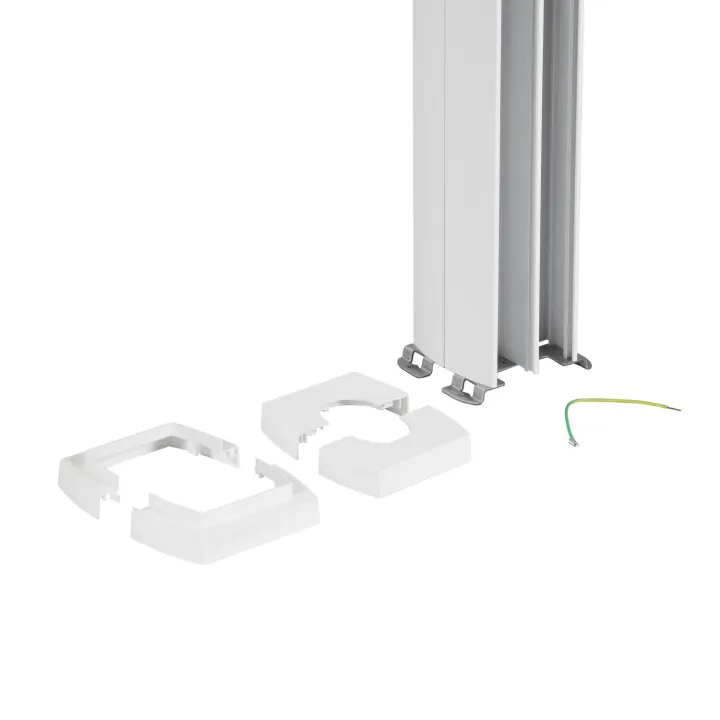 Colonne Clippage Direct 4 Compart H. 3,35M Couvercle Pvc Et Corps En Alu - Blanc