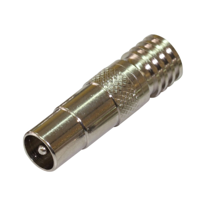 Connecteur Iec 9,52 Self Instal Male Coudé Pour Câble D'Antenne Coaxial Ø 6,8 Mm