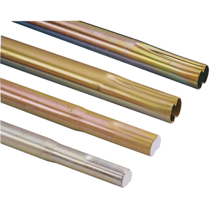 Tube, longueur : 3 metres, ø 40 mm, galva, épaisseur : 1,5 mm