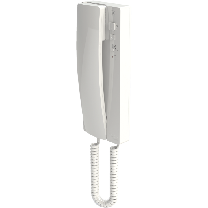 B2F-Poste Audio Epure Blanc -2 Fils- B.T -Coupure Sonnerie Avec Témoin Mécanique