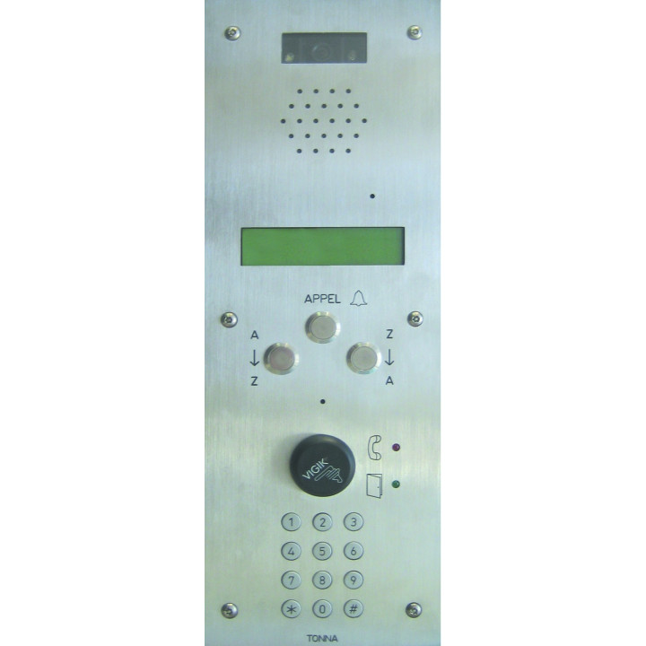 Platine De Rue Standard Afficheur 2 Lignes/3 Boutons D'Appels/Clavier 12 Touches