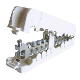 Répartiteur De Terre Dénud. Alu 8 Dérivations