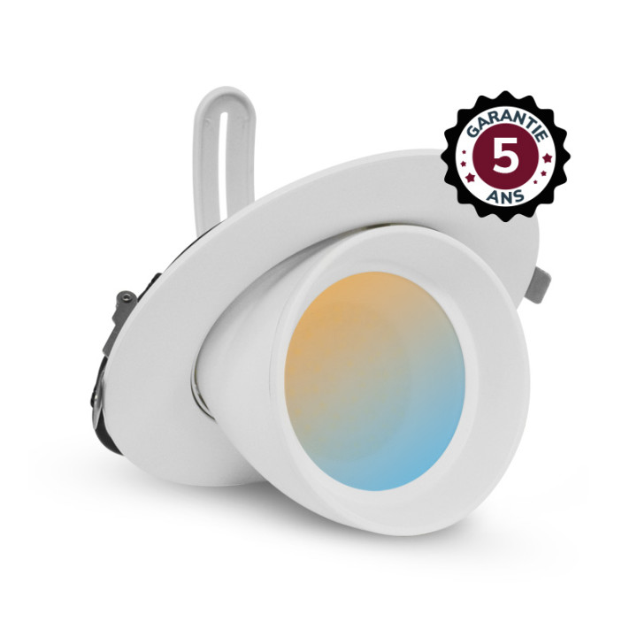 Spot Boutica Cct Spot Escargot Diam 190Mm Orient 38W 3K/4K/5700K Blc 5Ans
