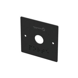 Plaque INOX large noire - marquage braille