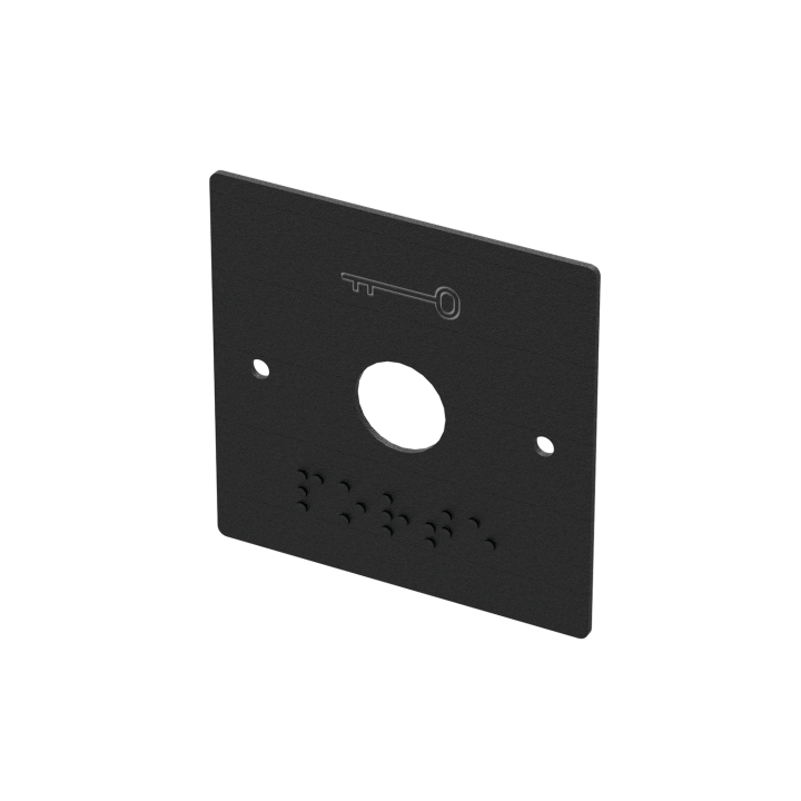 Plaque INOX large noire - marquage braille