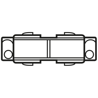 Connecteur I court pour rail de Tracklights - Couleur noir
