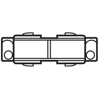 Connecteur I Court Pour Rail De Tracklights - Couleur Noir