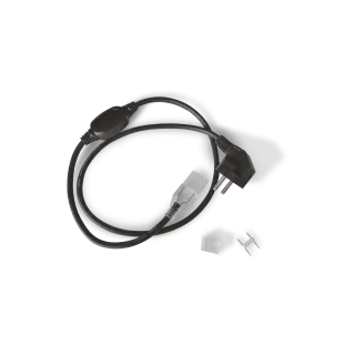 Connecteur Début Ligne Prise Schuko + Bouchon Pour Ruban Event 10Lm/W