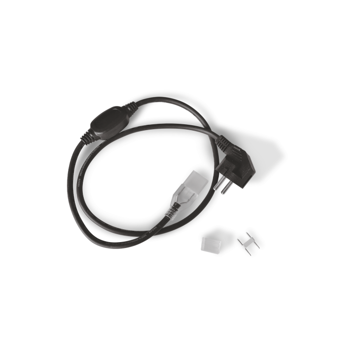 Connecteur Début Ligne Prise Schuko + Bouchon Pour Ruban Event 10Lm/W