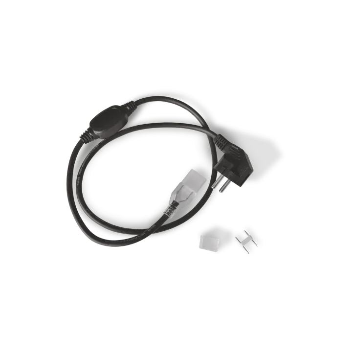 Connecteur Début Ligne Prise Schuko + Bouchon Pour Ruban Event 10Lm/W