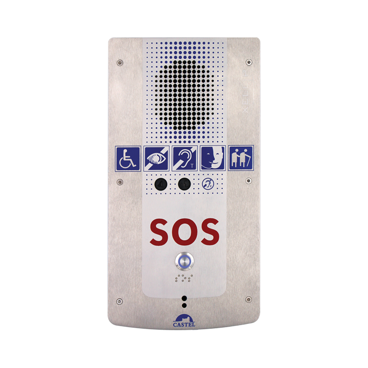 Portier Audio Ip/Sip 1 Bp Sérigraphie Sos - Poe Loi Handicap