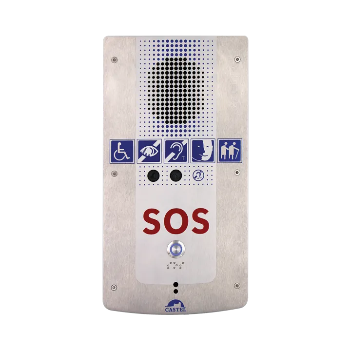 Portier Audio Ip/Sip 1 Bp Sérigraphie Sos - Poe Loi Handicap