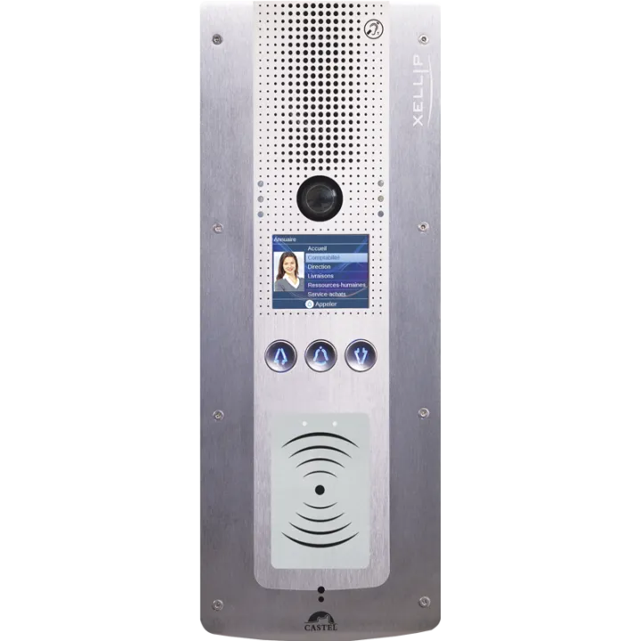 Portier Audio Vidéo Ip/Sip À Défilement Phmr Avec Lecteur 13,56 Mhz Sécurisé
