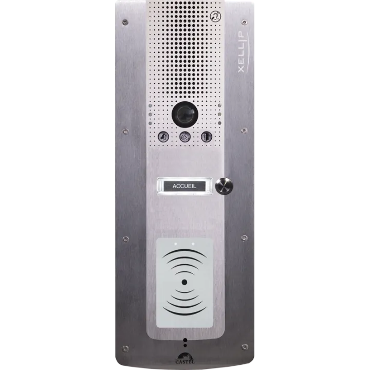 Portier Audio Video Ip/Sip 1 Bp D'Appel Phmr Avec Lecteur 13,56 Mhz Sécurisé