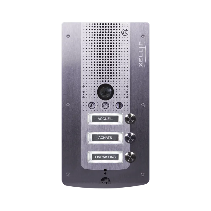 Portier Audio Video Full Ip/Sip 3 Boutons D'Appel Conforme Loi Handicap Poe