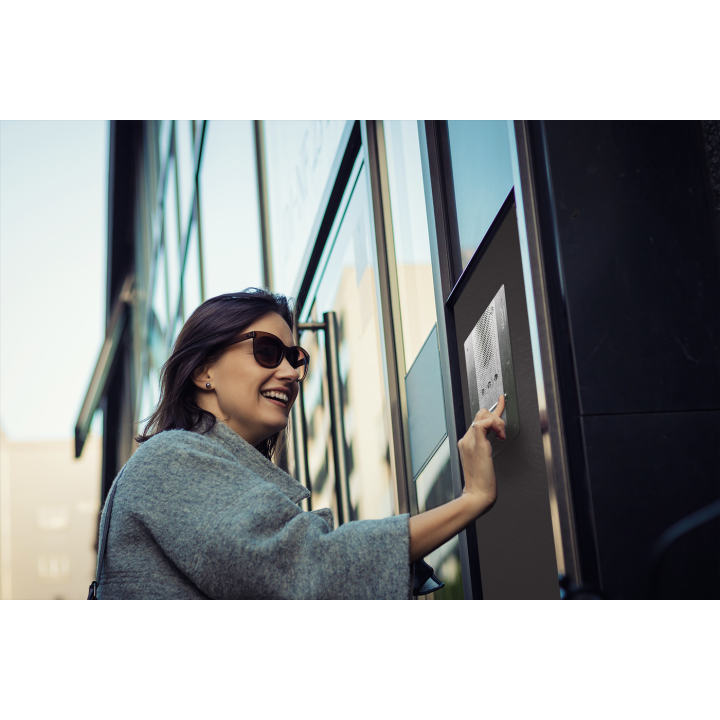 Portier Audio Full Ip/Sip 1 Bouton D'Appel Conforme Loi Handicap Poe