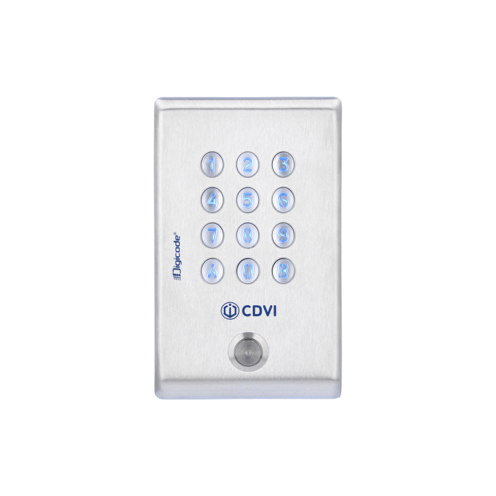 Clavier Codé Digicode® Inox 100 Codes + Bp - 2 Relais 12-24 Vdc
