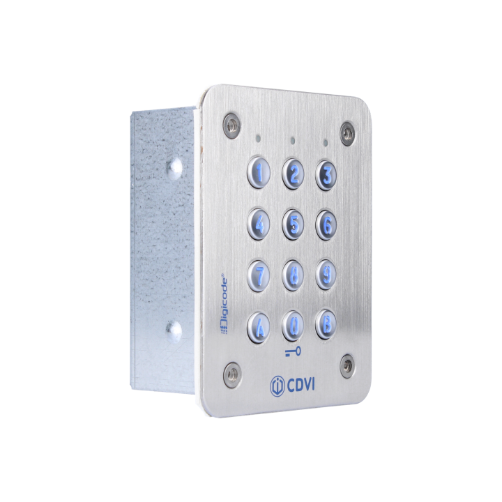 Clavier Codé Digicode® Inox Encastré -Lumineux 3 Relais L