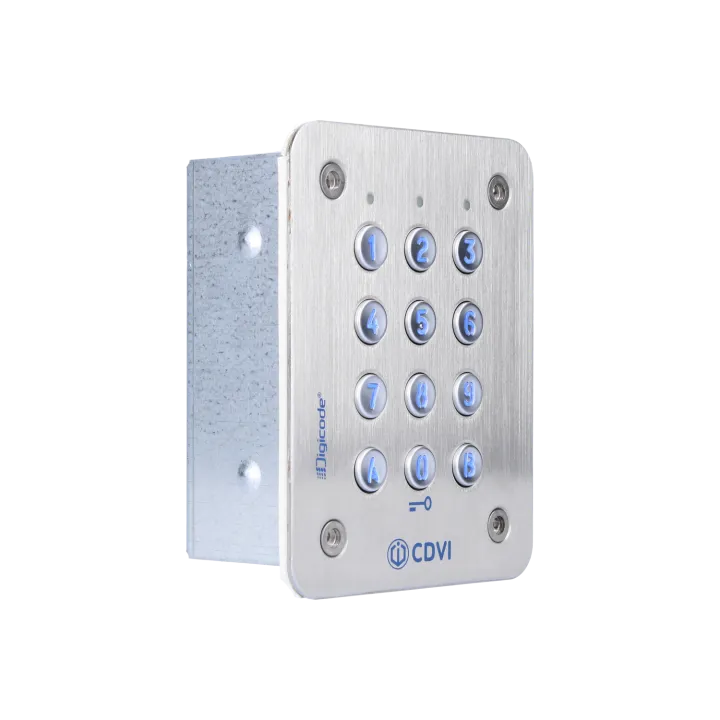 Clavier codé Digicode® inox encastré -lumineux 3 relais l