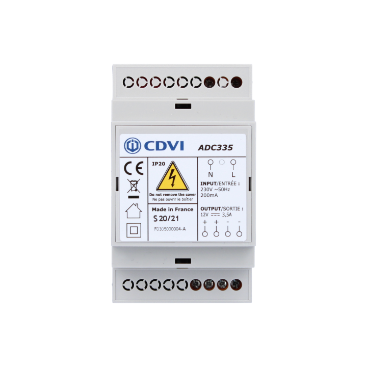 Alimentation À Découpage 12V Dc 3,5A Non-Secourue • 3 Modules Rail Din Protégés