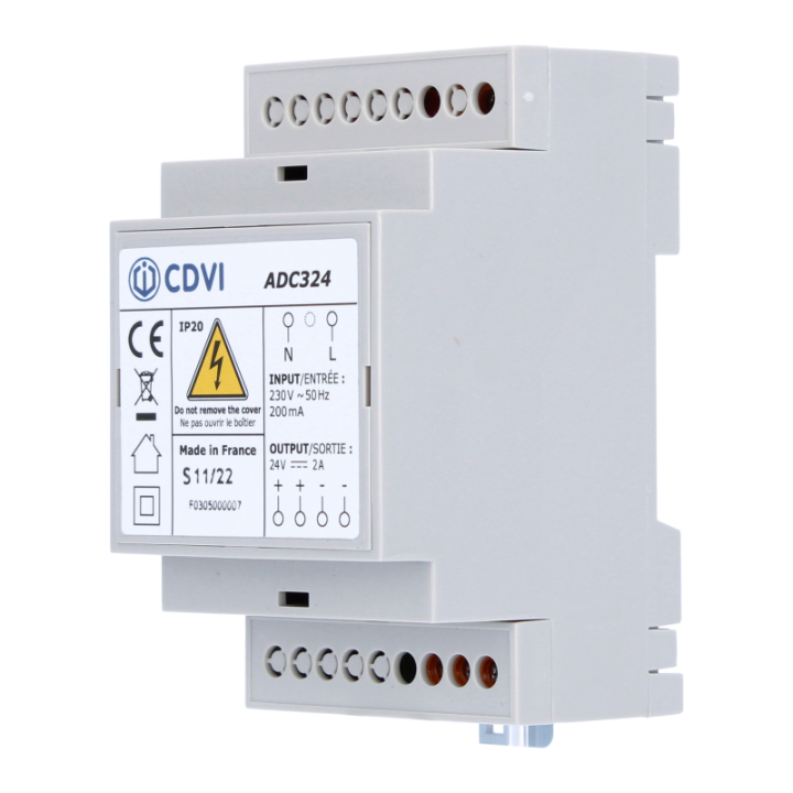 Alimentation À Découpage 24V Dc 2A Non-Secourue • 3 Modules Rail Din Protégés