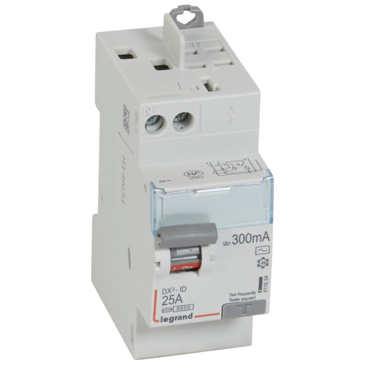 Interrupteur Différentiel Dx³-Id Haut Vis/Haut Auto 2P 230V~ 25A Ac 300Ma -2 Mod