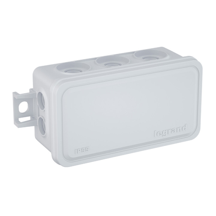 Boîte De Dérivation Plexo Rectangulaire 80X43X34Mm Ave 10 Embouts Ø 7Mm À 16Mm