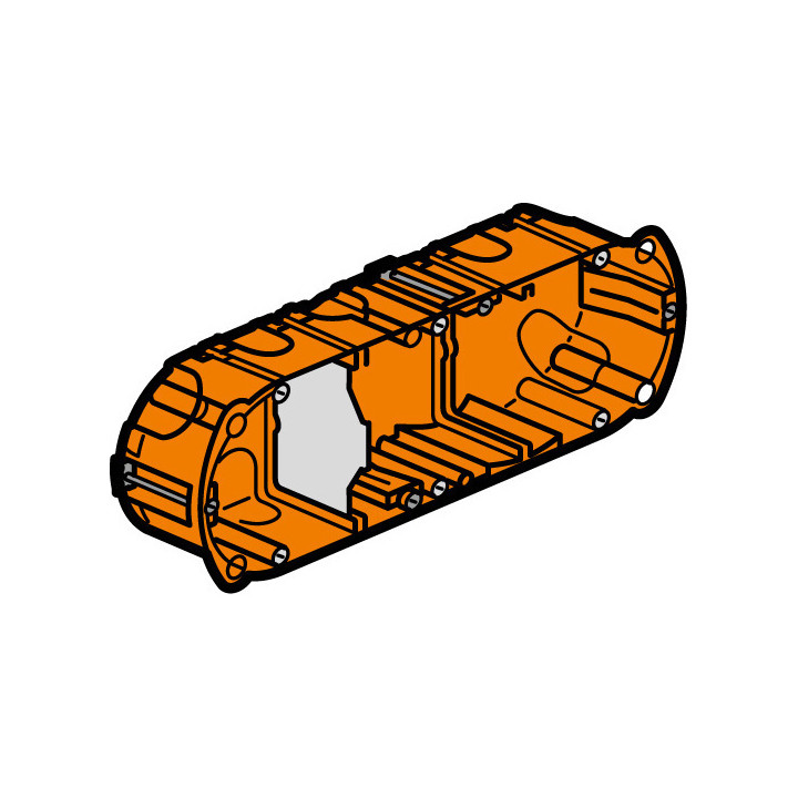 Boîte Multimatériaux Batibox 3 Postes 6 À 8 Modules Vertical/Horizontal - 40Mm
