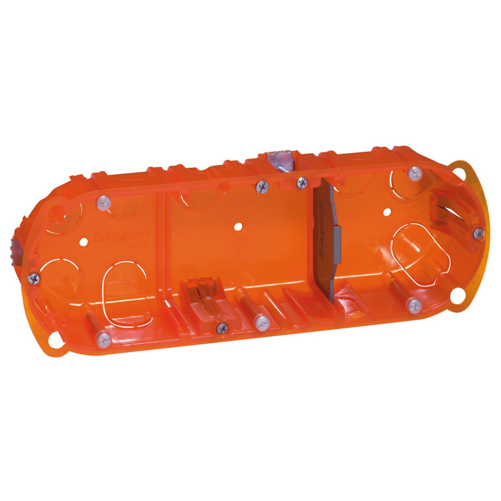 Boîte Multimatériaux Batibox 3 Postes 6 À 8 Modules Vertical/Horizontal - 40Mm