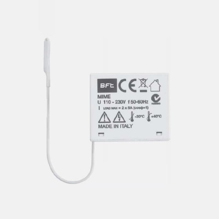 Mime Recepteur Bicanal 433Mhz 230V Multifonctions 2 Relais 5A