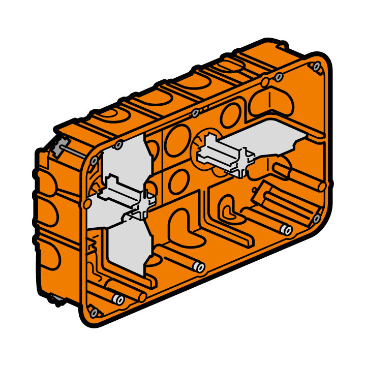 Boîte Multimatériaux Batibox 2X3 Postes Ou 2X6 À 8 Modules - Profondeur 50Mm