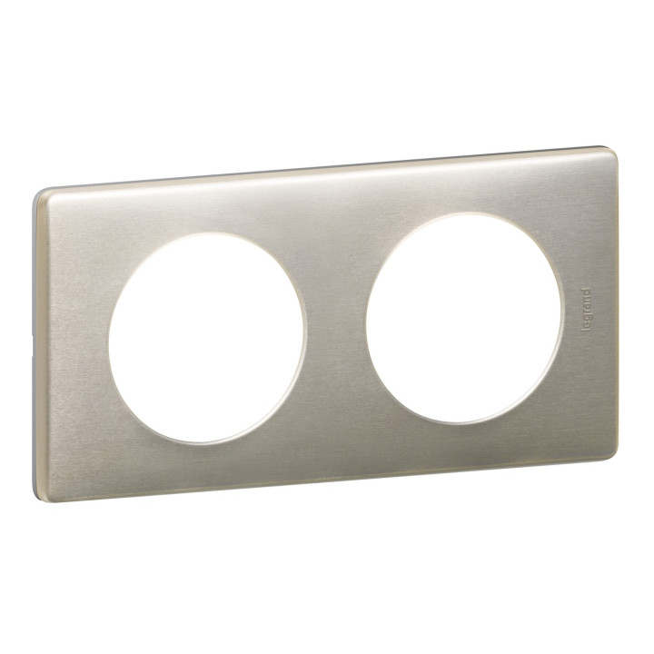 Plaque Céliane Métal 2 Postes - Finition Titane