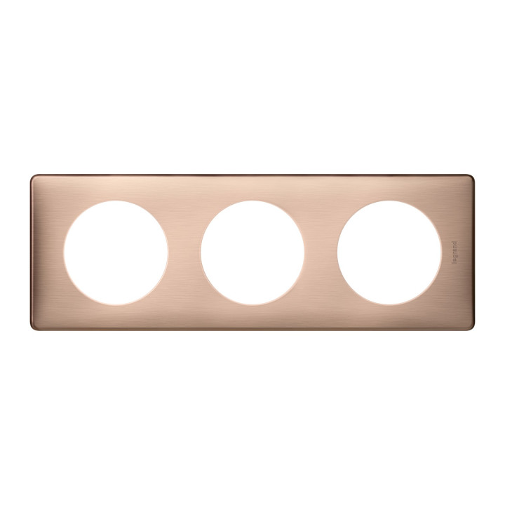 Plaque Céliane Métal 3 Postes - Finition Copper