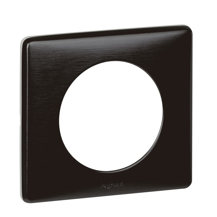 Plaque Céliane Métal 1 Poste - Finition Carbone