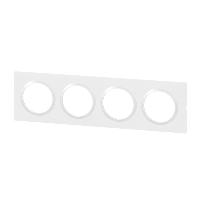 Plaque Carrée Dooxie 4 Postes Finition Blanc