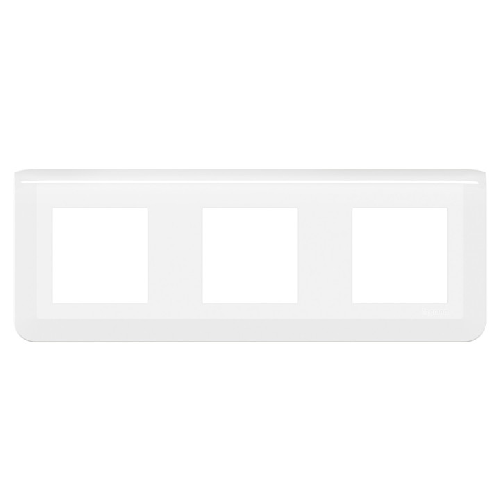 Plaque de finition horizontale Mosaic pour 3x2 modules blanc
