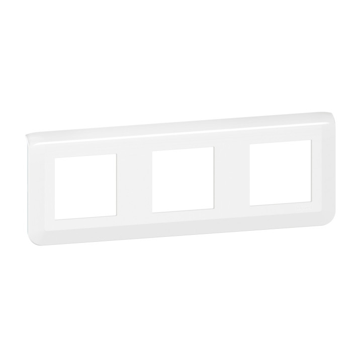 Plaque de finition horizontale Mosaic pour 3x2 modules blanc