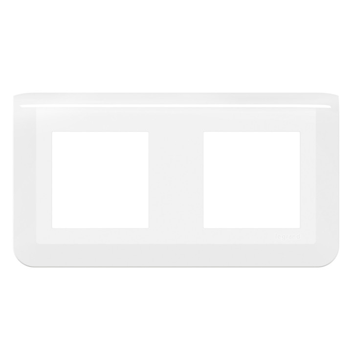 Plaque de finition horizontale Mosaic pour 2x2 modules blanc