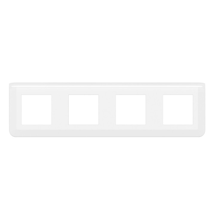 Plaque de finition horizontale Mosaic pour 4x2 modules blanc