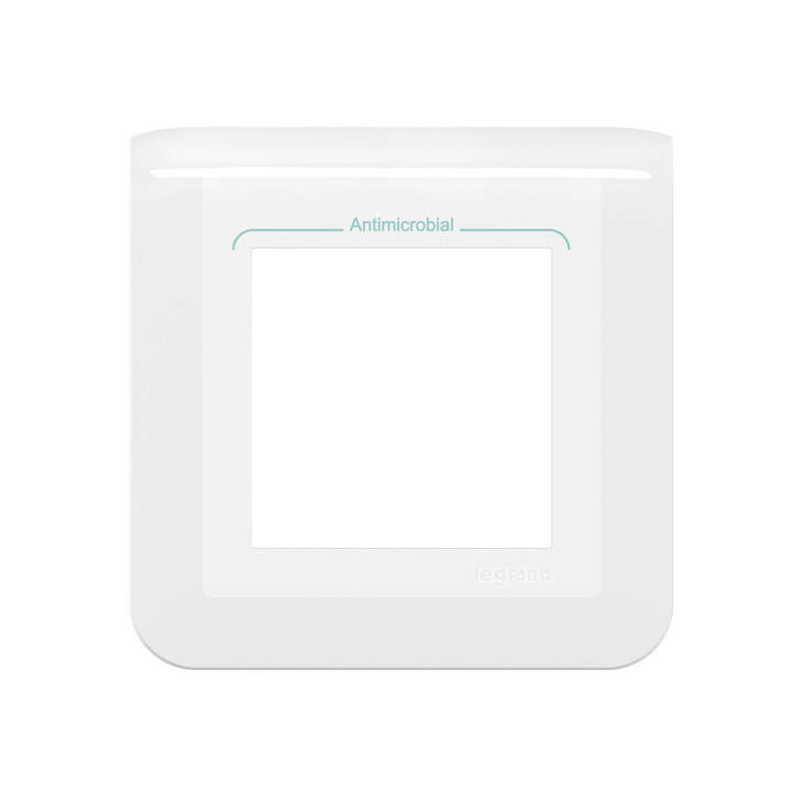 Plaque De Finition Mosaic Pour 2 Modules Blanc Antimicrobien