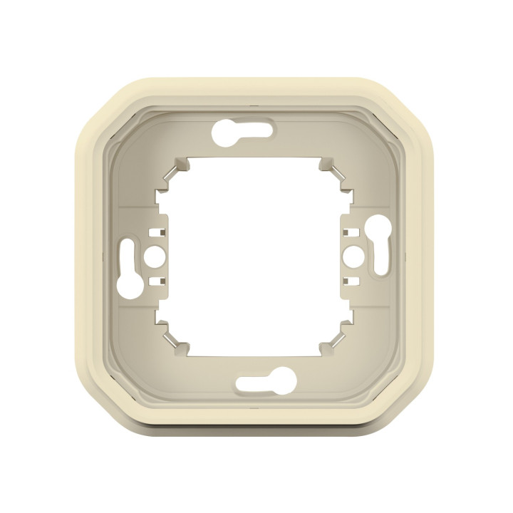 Support Plaque Encastré 1 Poste Plexo Sable