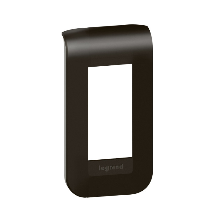 Plaque de finition Mosaic 1 module finition noire