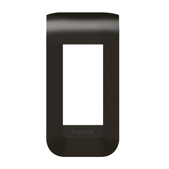 Plaque de finition Mosaic 1 module finition noire